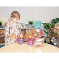 Cube lumineux à facettes - 12 pièces multicolores - Hope Education - Image 4