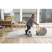 Landau en bois pour poupée - Blanc et gris - Hope Education - Image 3