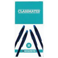Stylo à bille - Design élégant - Classmates - Bleu - Lot de 50 thumbnail image 2