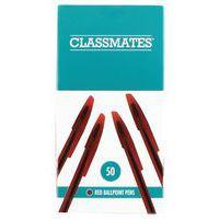 Stylo à bille - Design élégant - Classmates - Rouge - Lot de 50 thumbnail image 3
