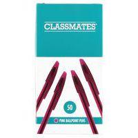 Stylo à bille - Design élégant - Classmates - Rose - Lot de 50 thumbnail image 3