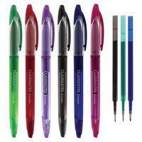 Stylo roller effaçable - Assortiment de 6 couleurs - Classmates - Lot de 12 thumbnail image 2