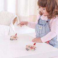 Avion à tirer en bois - BIGJIGS Toys - Lot de 4 - Image 2