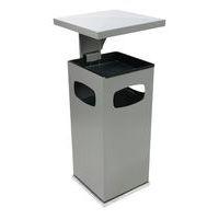 Cendrier et poubelle usage intérieur et extérieur 38 L - argent - Image principale