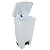 Poubelle mobile à pédale 120 L Blanc - Manutan thumbnail image 4