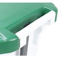 Poubelle mobile à pédale 120 L Blanc / Vert - Manutan thumbnail image 5