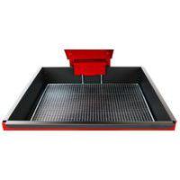 Cendrier et poubelle 38 L acier galva rouge - Image 4