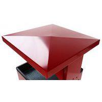Cendrier et poubelle 38 L acier galva rouge thumbnail image 8