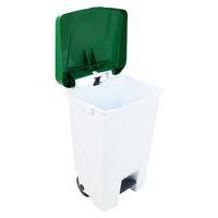 Poubelle mobile à pédale 80 L Blanc / Vert -  Manutan thumbnail image 11