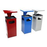 Cendrier et poubelle 38 L acier galva rouge thumbnail image 9