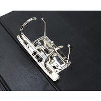 Classeur à levier plastique A4 dos: 75mm avec œillets de blocage et porte-étiquettes - Noir - Image 2