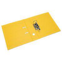 Classeur à levier plastique A4 dos: 75mm avec œillets de blocage et porte-étiquettes - Jaune thumbnail image 5