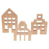 Lot 3 maisons en bois (sans cube) - Eduplay