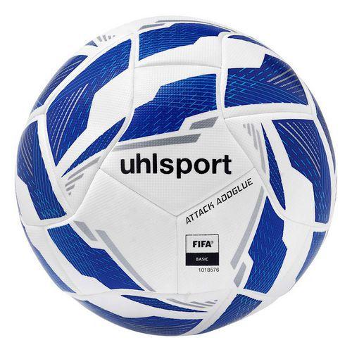 Illustration de : Ballon de foot Attack Addglue Uhlsport Blanc Bleu