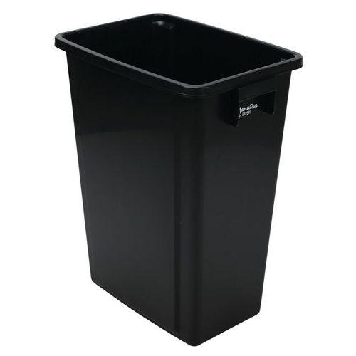 Collecteur tri sélectif sans couvercle noir 60 L thumbnail image 1