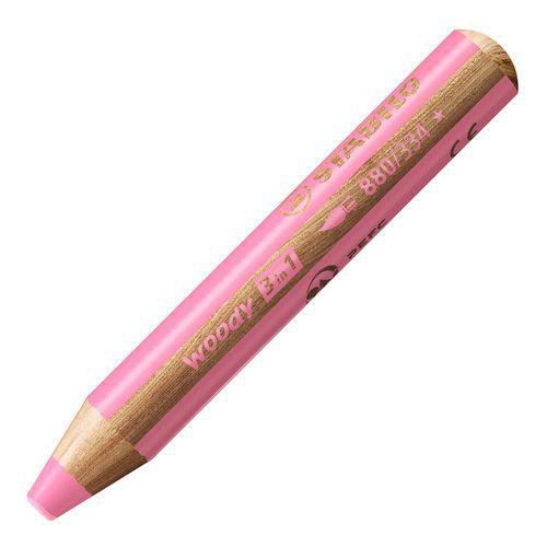 Crayon multi-talents STABILO woody 3in1 rose thumbnail image 1
