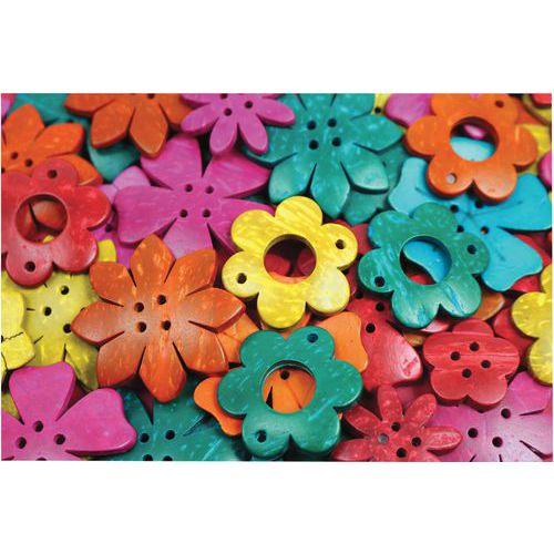 Sachet 150g fleurs pendentif en coquille de coco thumbnail image 1