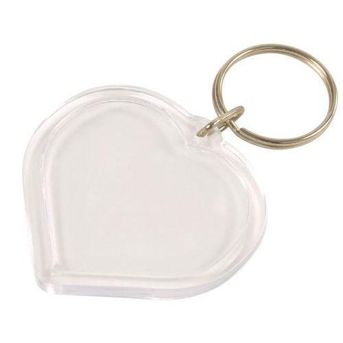 Illustration de : Porte clef plastique forme coeur