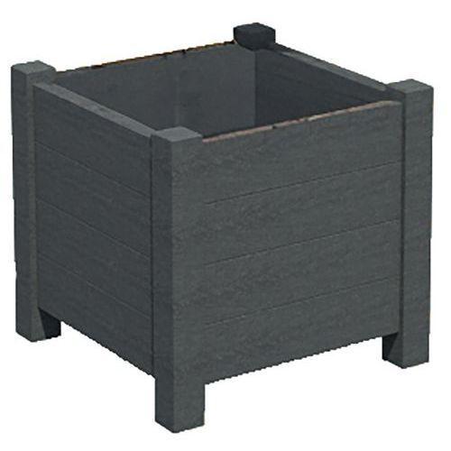 Illustration de : Jardinière Avenue forme carrée plastique recyclé Espace Urbain