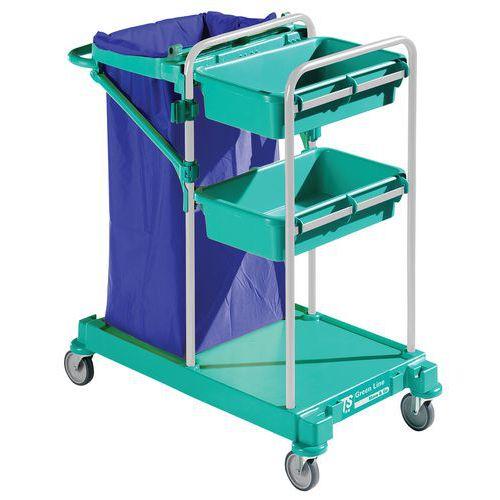 Chariot de nettoyage Green Line 2 x 6 L Vert thumbnail image 1