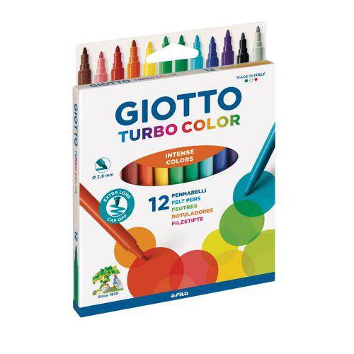 Etui carton 12 feutres assortis Turbocolor Giotto pointe 2.8 mm thumbnail image 1