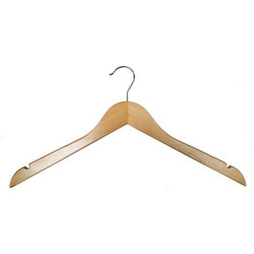 Lot de 25 cintres en bois sans barre de pantalon Hêtre thumbnail image 1
