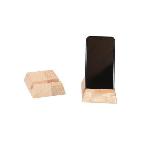 Illustration de : Support bois pour téléphone 9,5 x 8 x 2,5 cm - O'color
