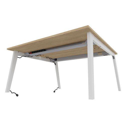 Illustration de : Bureau droit face à face Steel Simmob