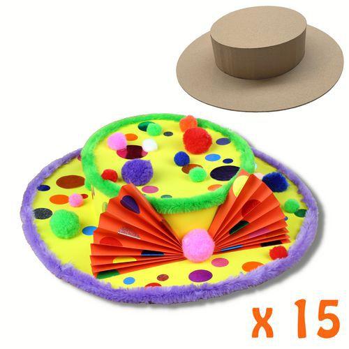 Illustration de : Chapeau canotier kraft à décorer - Cléopâtre