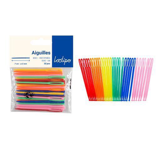 Pack de 32 aiguilles en plastique - 7 x 0,1 cm thumbnail image 1