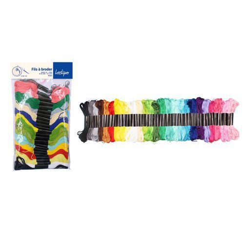 Pack de 52 fils à broder - 8 Ml - 26 coloris assortis thumbnail image 1