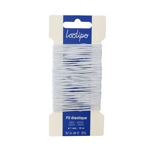 Carte de 10 m de fil élastique blanc pour masque thumbnail image 1