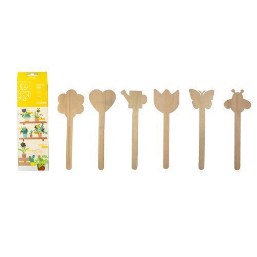 Lot de 12 marque page en bois à décorer 24 x 8 cm thumbnail image 1