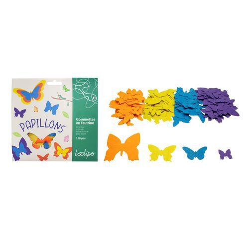 Pochette de 150 papillons en feutrine adhésive thumbnail image 1