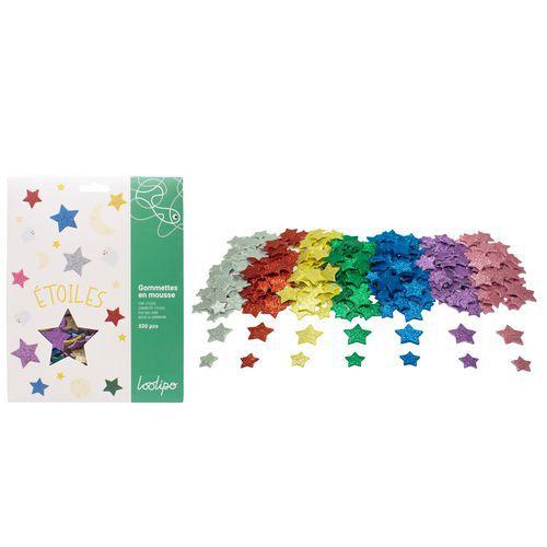 Lot de 500 formes étoiles en mousse pailletée adhésives thumbnail image 1