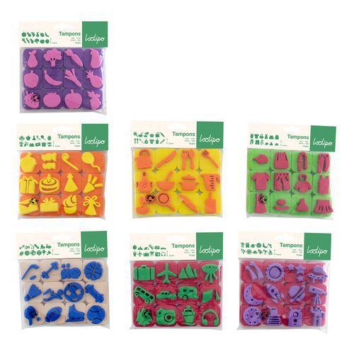 Maxi pack de 84 mini tampons 7 thèmes assortis thumbnail image 1