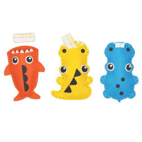 Mange soucis à coudre en feutrine croc'animals x3 thumbnail image 1