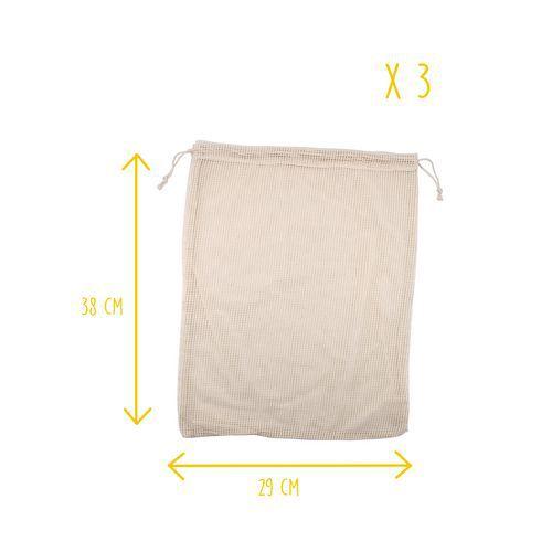 Sac à vrac biface coton/filet 29x38cm thumbnail image 1