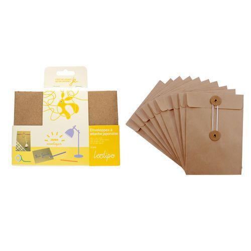 Enveloppe fermeture japonaise - coloris kraft thumbnail image 1