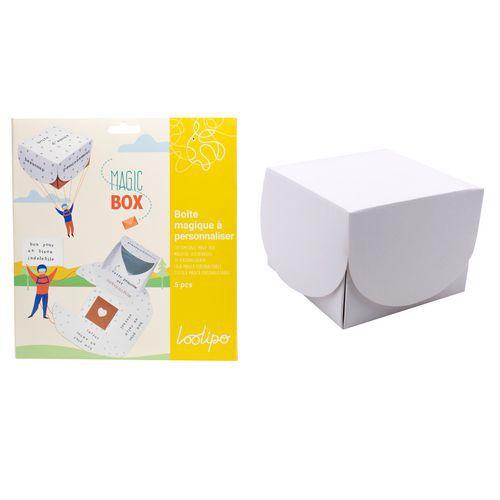 Boîte cadeau à personnaliser - 300 gm² - 8 x 8 x 6 cm - blanc thumbnail image 1