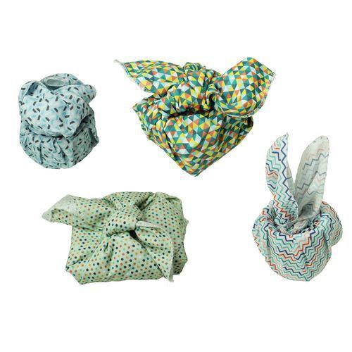 Illustration de : Coupon tissu 45,5 x 55 cm imprimés géométriques