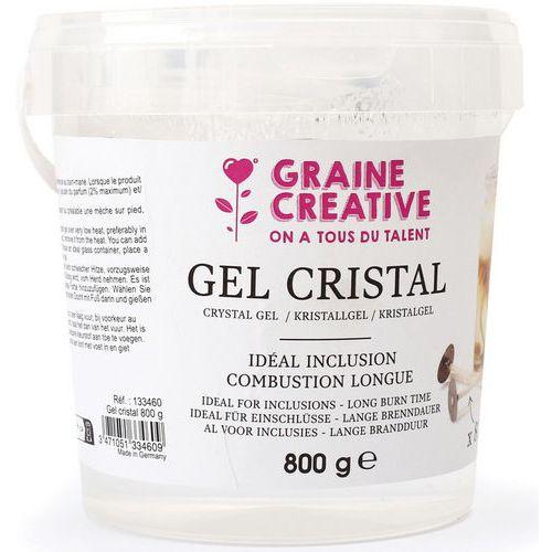 Illustration de : 800 g gel bougie cristal à fondre + 8 mèches - Graine créative