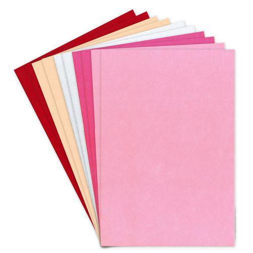 Illustration de : Maxi pack feutrine 1 mm Love 25 coupons 20 x 30 cm - Loolipo