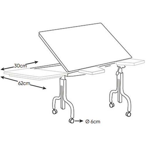 Illustration de : Tablette latérale fixe pour table Déméter