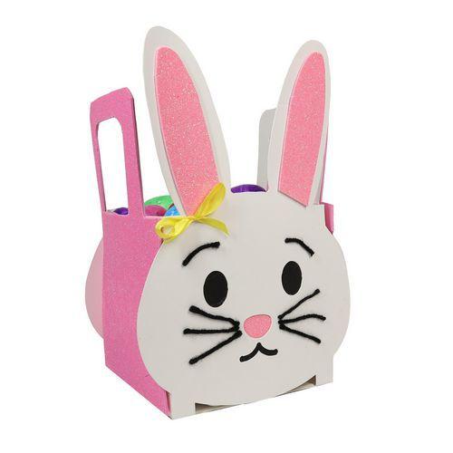 Illustration de : Panier carton à construire Pâques 25 x 17 x 14 cm - Loolipo