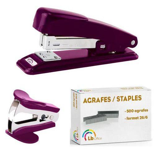 Illustration de : Lot agrafeuse 12 feuilles + ôte agrafe + agrafes