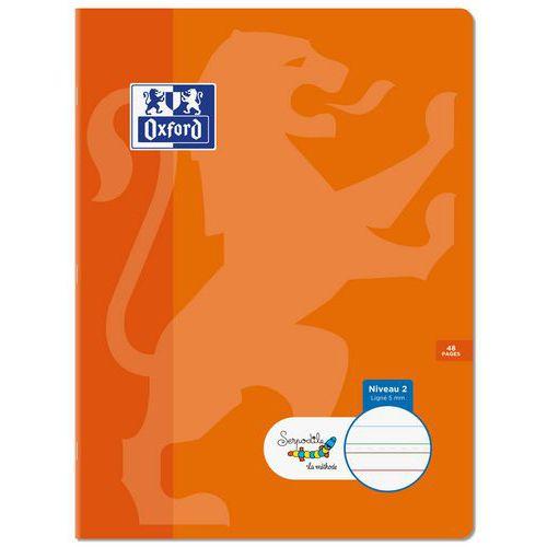 Illustration de : Cahier serpodile agrafé 24x32 48 pages ligné - Oxford