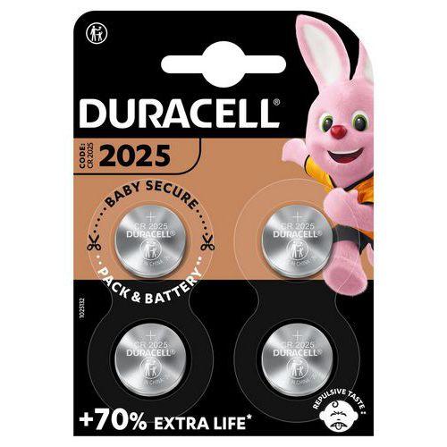 Lot de 4 Pile bouton lithium DL 2025 Lot de 4 Duracell thumbnail image 1