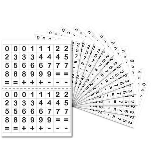 Illustration de : Lot 3200 gommettes chiffres et calcul - Pichon