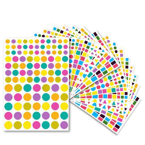 Illustration de : Lot 4180 gommettes formes géométriques - Pichon